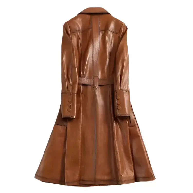 Real Leather Italian Trench Coat