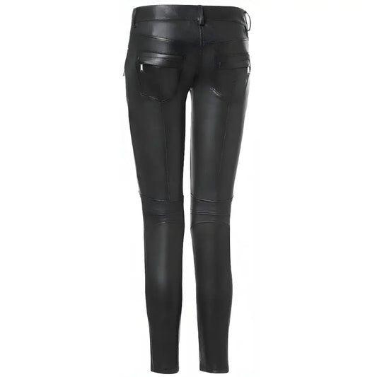 Women’s Black Lambskin Leather Pants