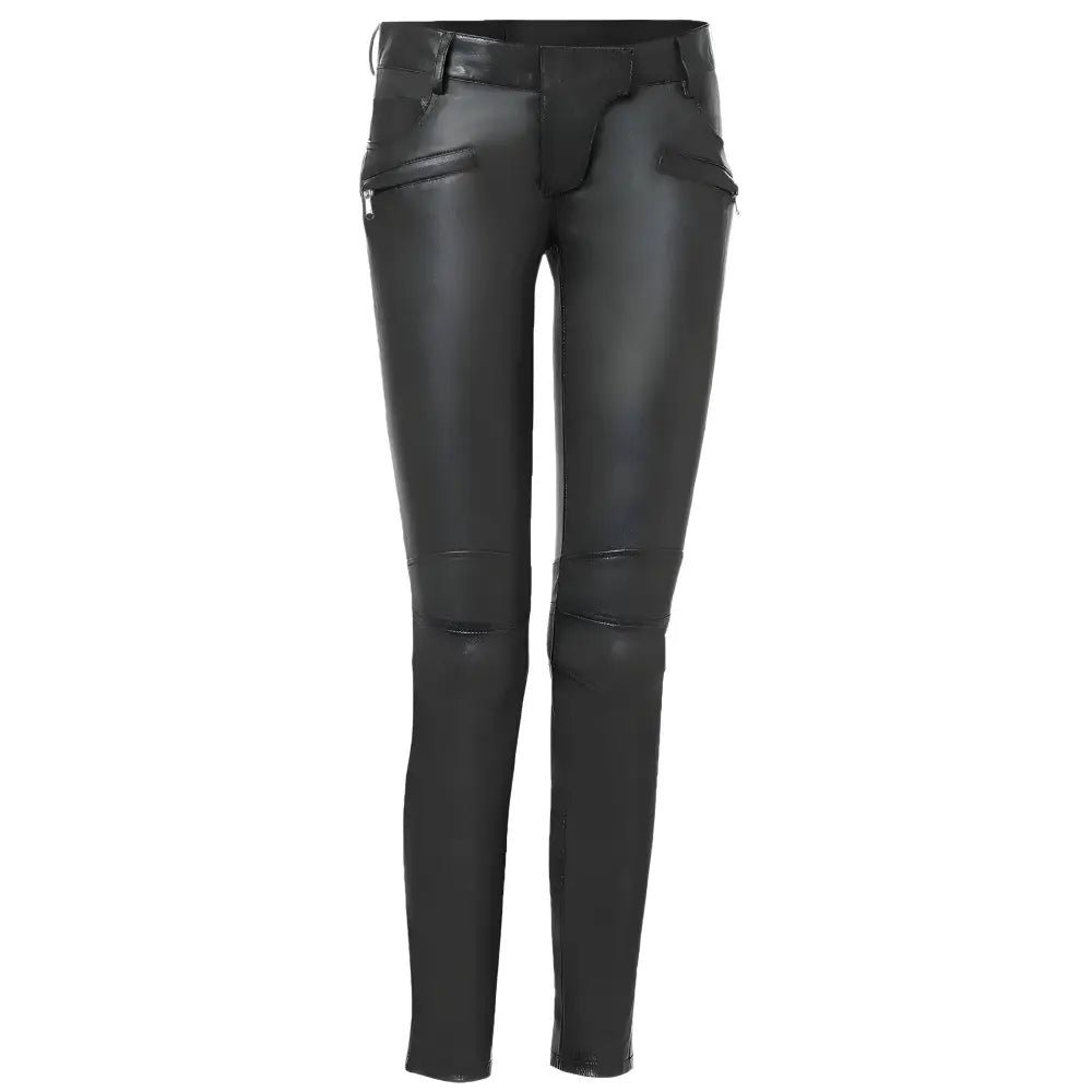 Women’s Black Lambskin Leather Pants
